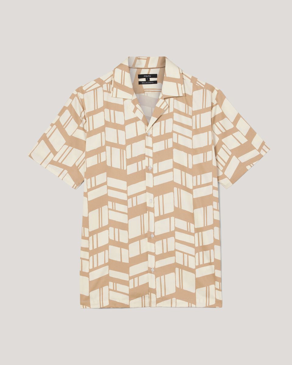 Short Sleeve Abstract Print Shirt